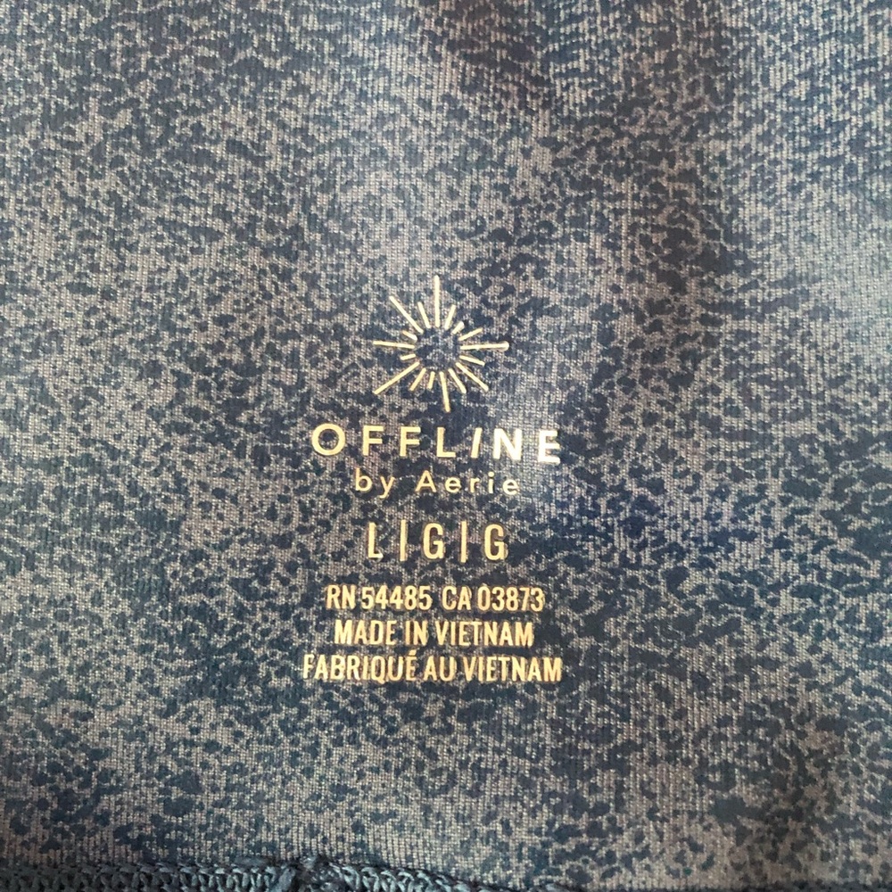 Offline by Aerie Blue Speckled High Waisted Leggings Size Large Athletic - Picture 3 of 5